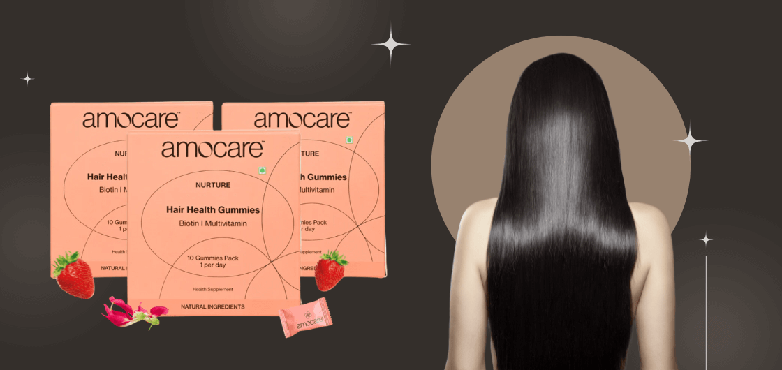 Amocare Biotin Gummies for Hair, Skin & Nails