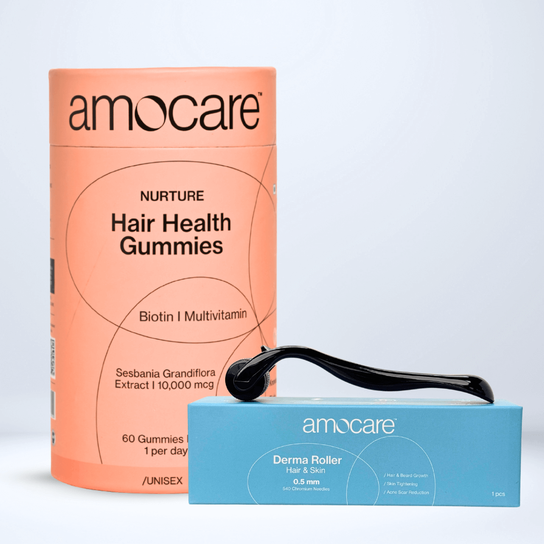 Hair Growth Pack - Biotin Gummies and Derma Roller